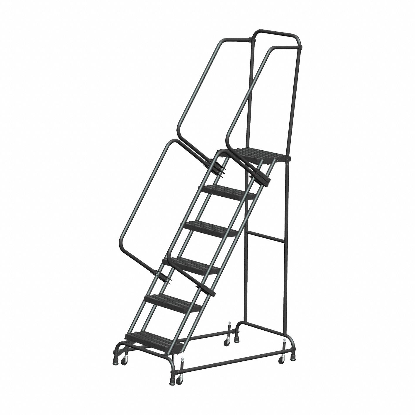 BALLYMORE, No Locking Mechanism, No Handrails, Rolling Ladder,Steel,60 ...