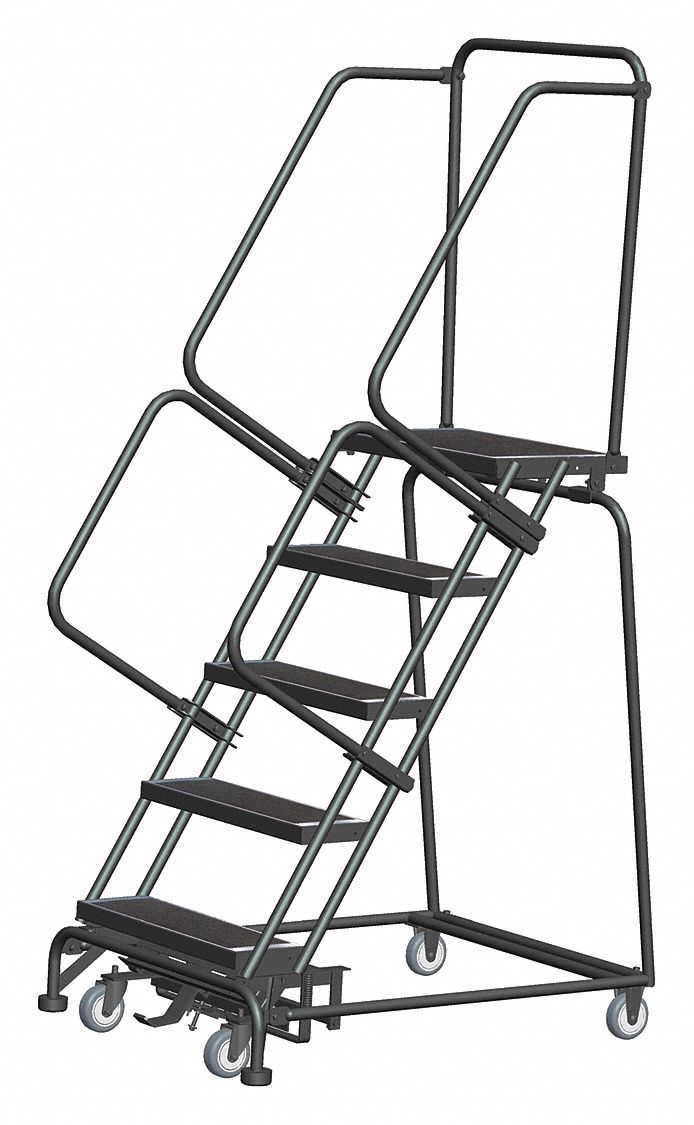 BALLYMORE, 4.2 ft Platform Ht, Assembled, Rolling Ladder - 41LF13 ...