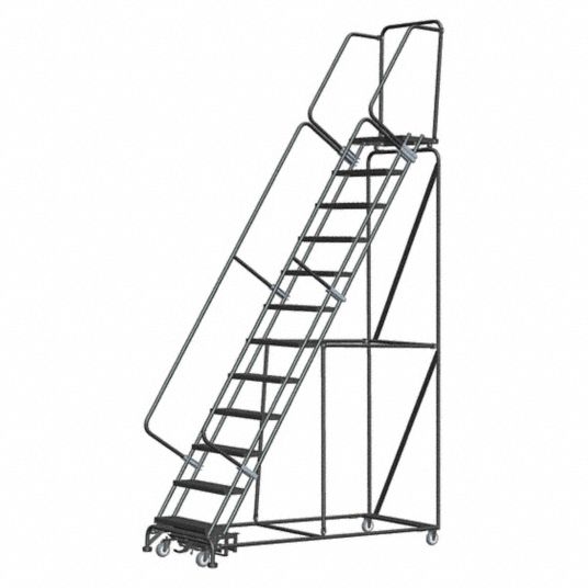 Ballymore Rolling Ladder 120 In Platform Ht 14 In Platform Dp 24 In