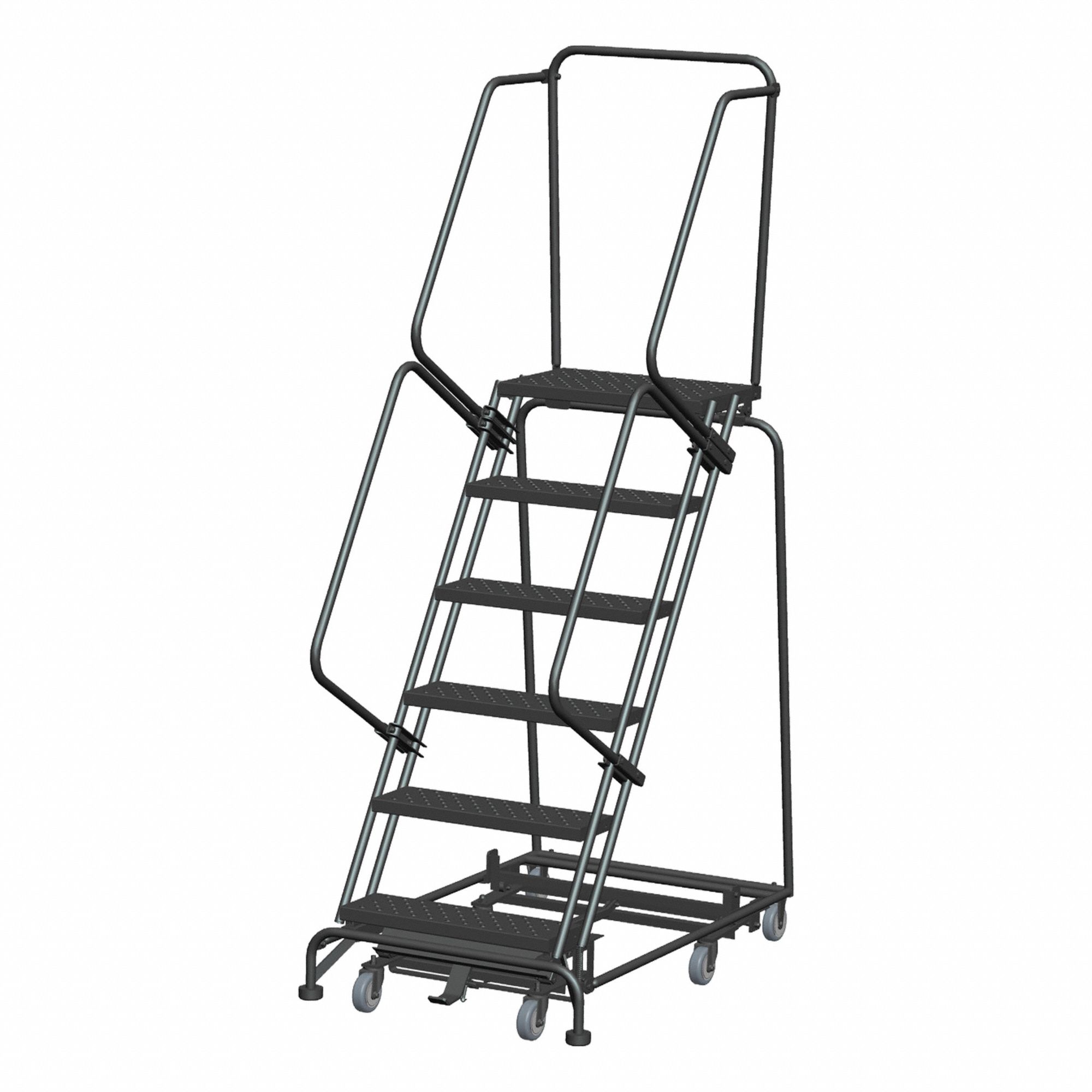 BALLYMORE, No Locking Mechanism, No Handrails, Lockstep Rolling Ladder ...