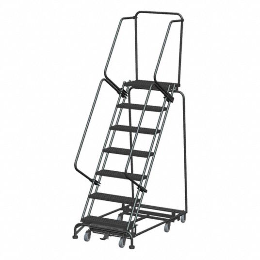 BALLYMORE, No Locking Mechanism, No Handrails, Lockstep Rolling Ladder ...