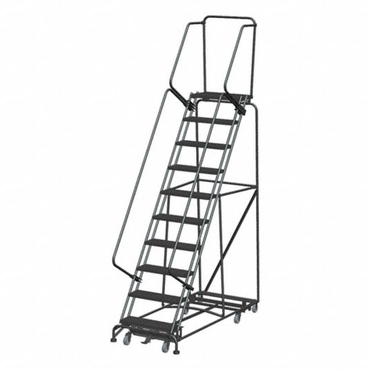BALLYMORE, No Locking Mechanism, No Handrails, Lockstep Rolling Ladder ...