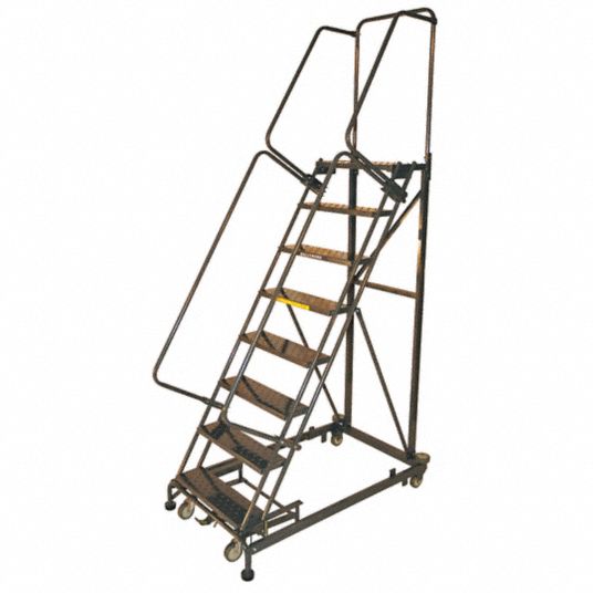 BALLYMORE, 6.7 ft Platform Ht, Unassembled, Rolling Ladder - 41LH41 ...