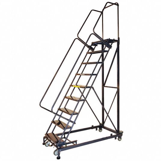 Ballymore Rolling Ladder 90 In Platform Ht 14 In Platform Dp 24 In