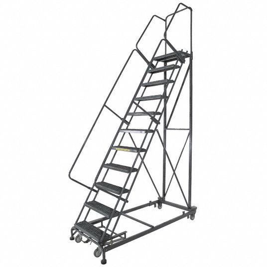 Ballymore Rolling Ladder 120 In Platform Ht 14 In Platform Dp 24 In Platform Wd Serrated 32 