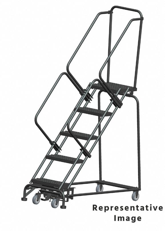 BALLYMORE, No Locking Mechanism, No Handrails, Lockstep Rolling Ladder ...