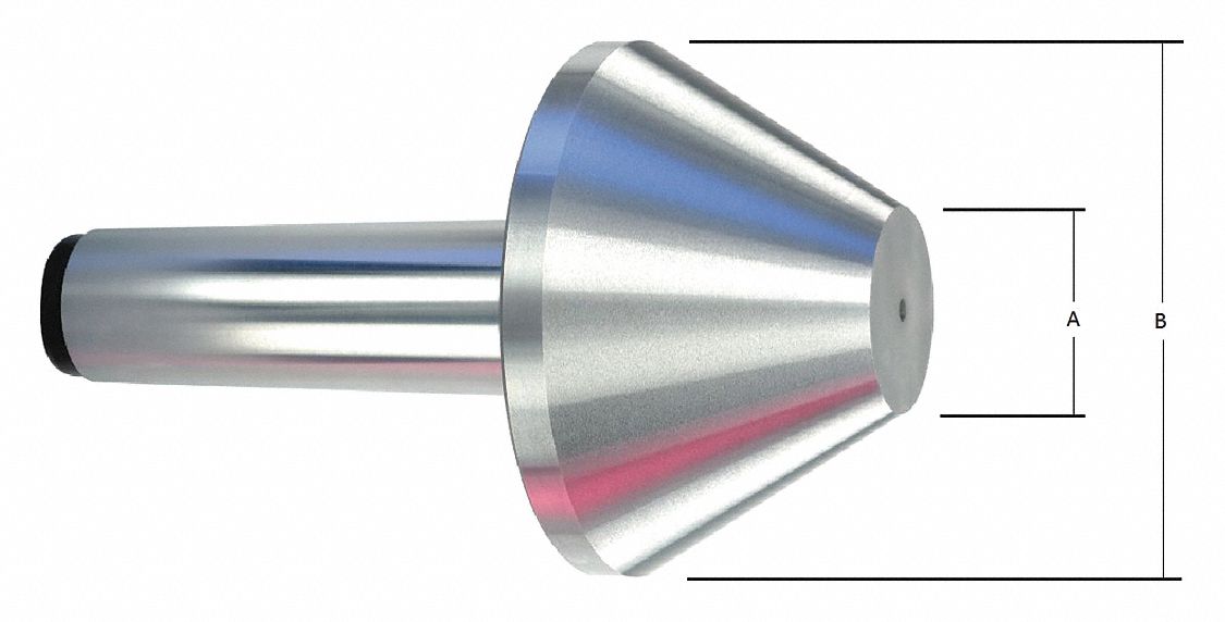 Live Center: Bull Head, MT5, 1.25 in Point Dia, 4.15 in Head Dia