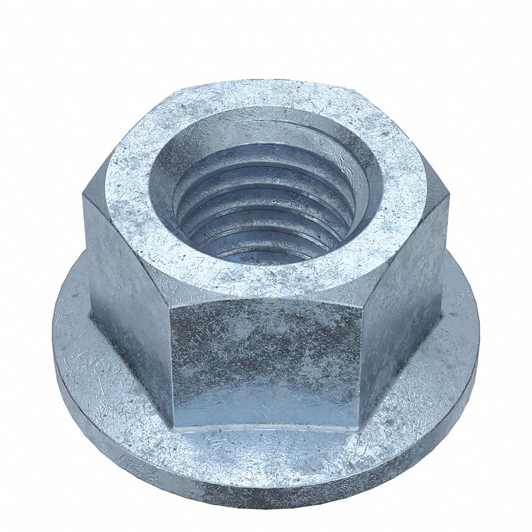 Lock Nut: 5/8"-11 Thread, Steel, Grade A, Zinc-Plated, 15/16 in Hex Wd, 9/16 in Hex Ht, 25 PK