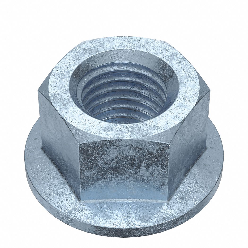 Lock Nut: 3/4"-10 Thread, Steel, Grade A, Zinc-Plated, 1 1/8 in Hex Wd, 43/64 in Hex Ht, 10 PK