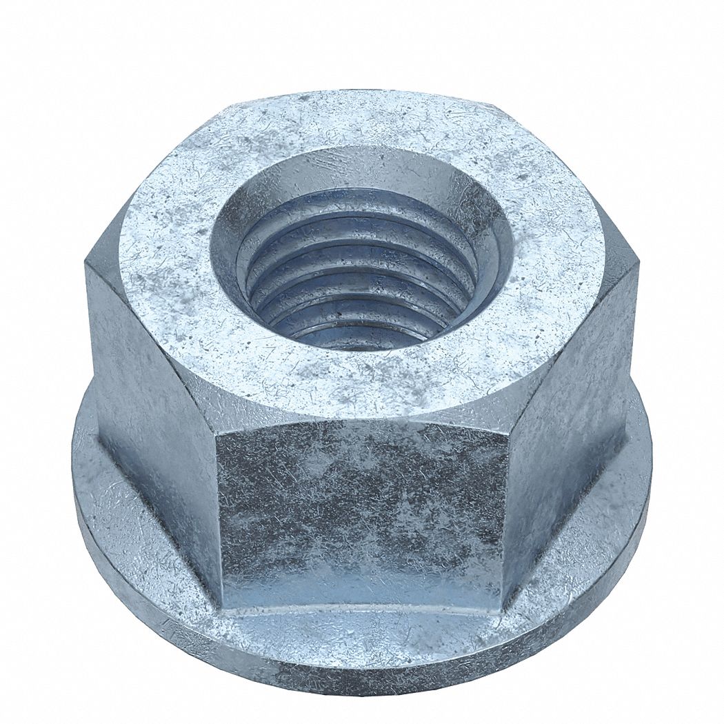 Lock Nut: 1/4"-28 Thread, Steel, Grade A, Zinc-Plated, 7/16 in Hex Wd, 15/64 in Hex Ht, 100 PK