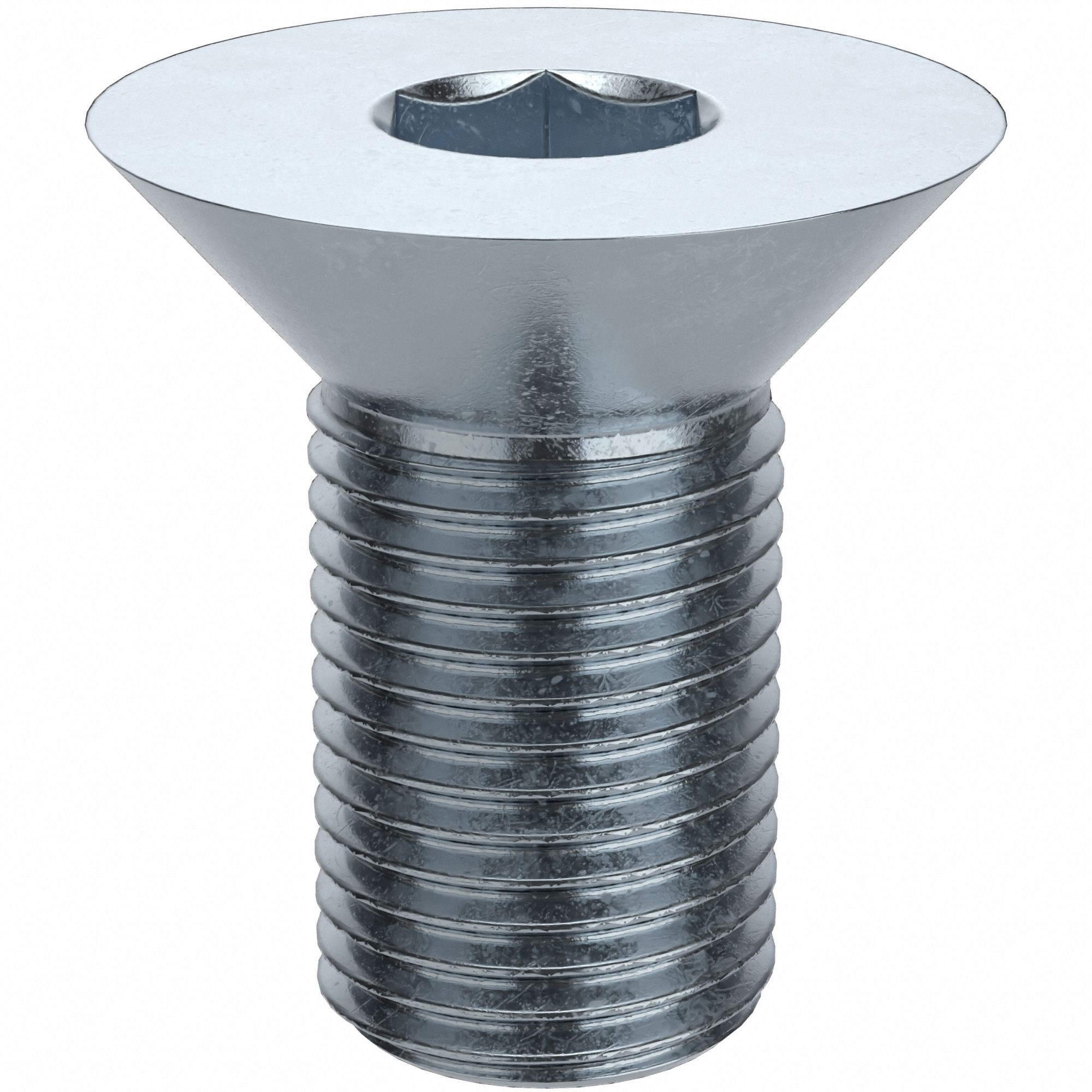 VIS À TÊTE PLATE À DOUILLE,½"-20,1PO LO,PLATE,GALVANISÉ,ACIER,10PQ