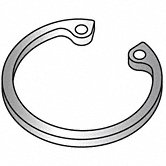 2-1/4 1 Each 5 PK External Spiral Retaining Ring Carbon Steel For Shaft Dia 