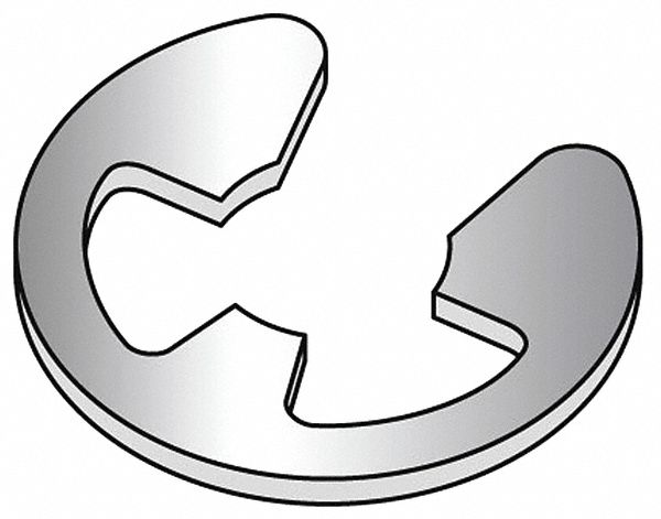 RETAINING RING, EXTERNAL, STANDARD, 0.042 IN THICK, FITS⅝ IN SHAFT DIA, 50 PK