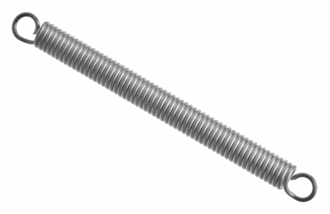 2 Free Length 0.031 Wire Size 6.25 lbs/in Spring Rate 5.66 lbs Load Capacity 302 Stainless Steel 0.18 OD Pack of 10 Extension Spring Inch 2.83 Extended Length
