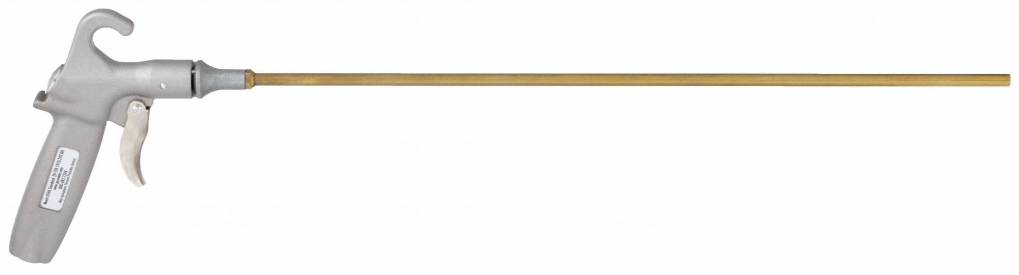 Air Gun: Pistol-Grip Grip, Aluminum, 1/4 in Female NPT, 1 Nozzle(s), Air-Shield, Brass