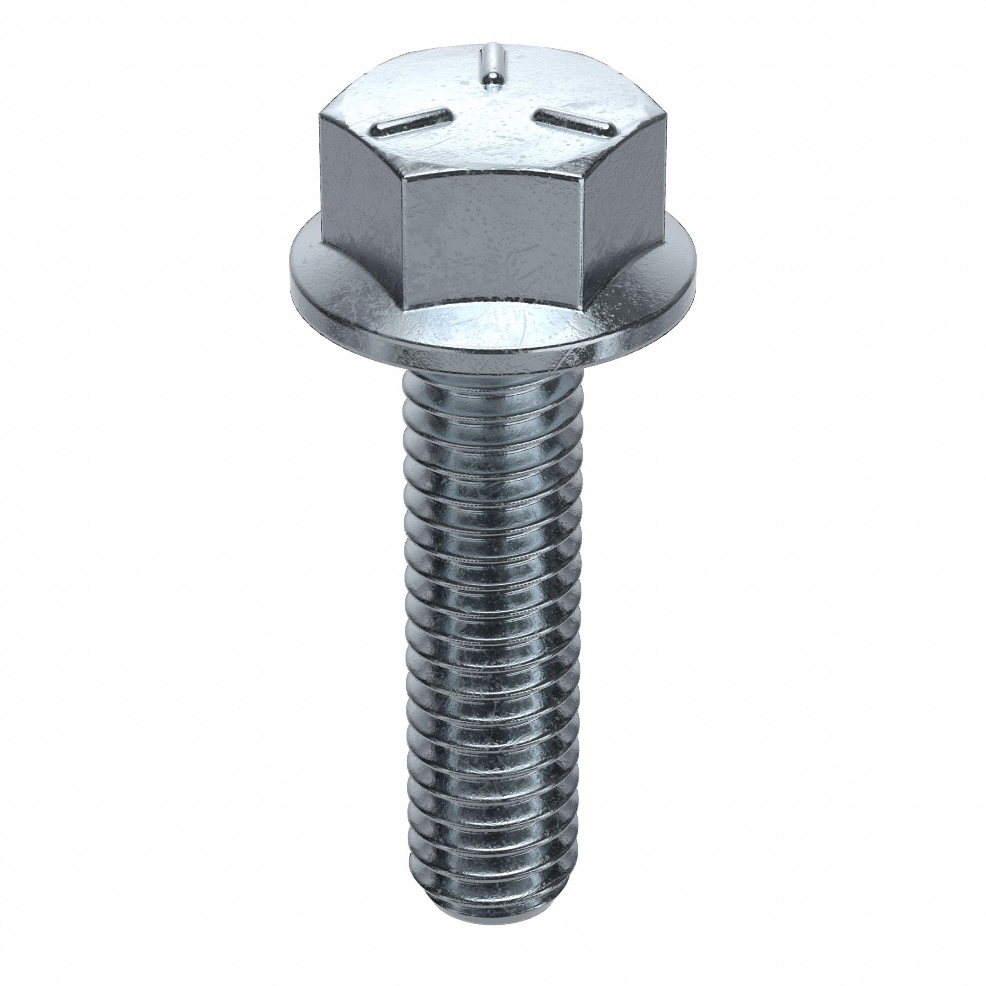 FLANGE BOLTS, STANDARD, STEEL, GRADE 5, ZINC PLATED, 1 IN L, FULL THREAD, INCH, 2A, HEX, 50 PK