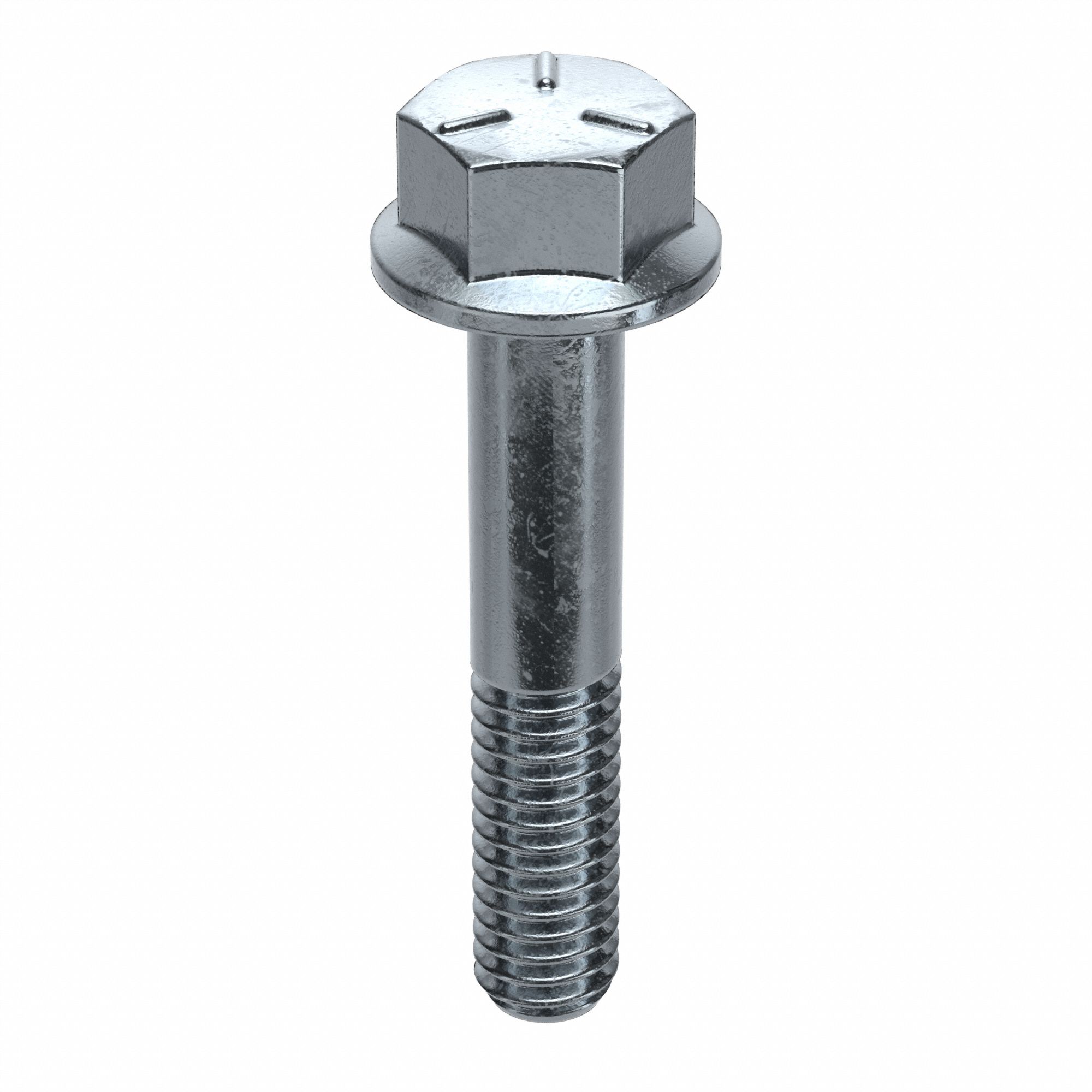 Flange Bolts: Std, Steel, Grade 5, Zinc Plated, 2 in lg, Partially  Threaded, Inch, 2A, Hex, 50 PK