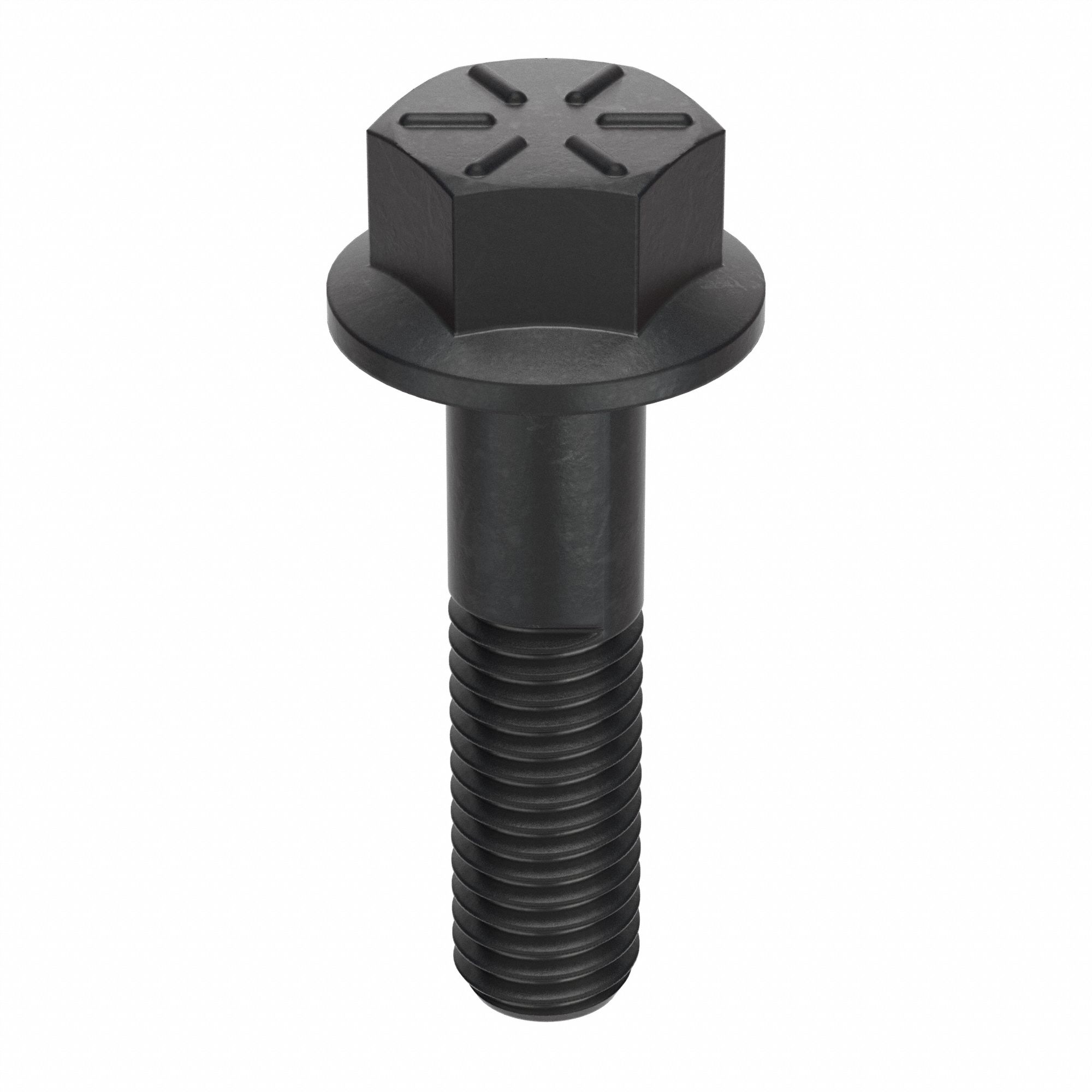 Flange Bolts: Std, Steel, Grade 8, Phosphate and Oil, 1 1/2 in lg, Partially Threaded, Inch, 25 PK