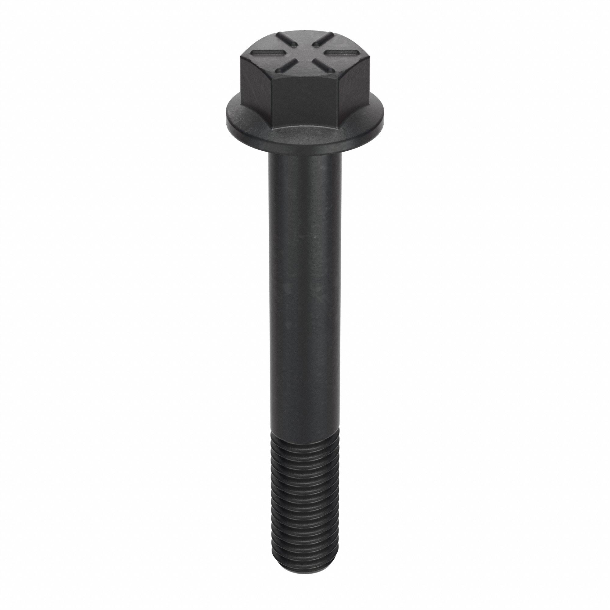 Flange Bolts: Std, Steel, Grade 8, Phosphate and Oil, 4 1/2 in lg, Partially Threaded, Inch, 10 PK