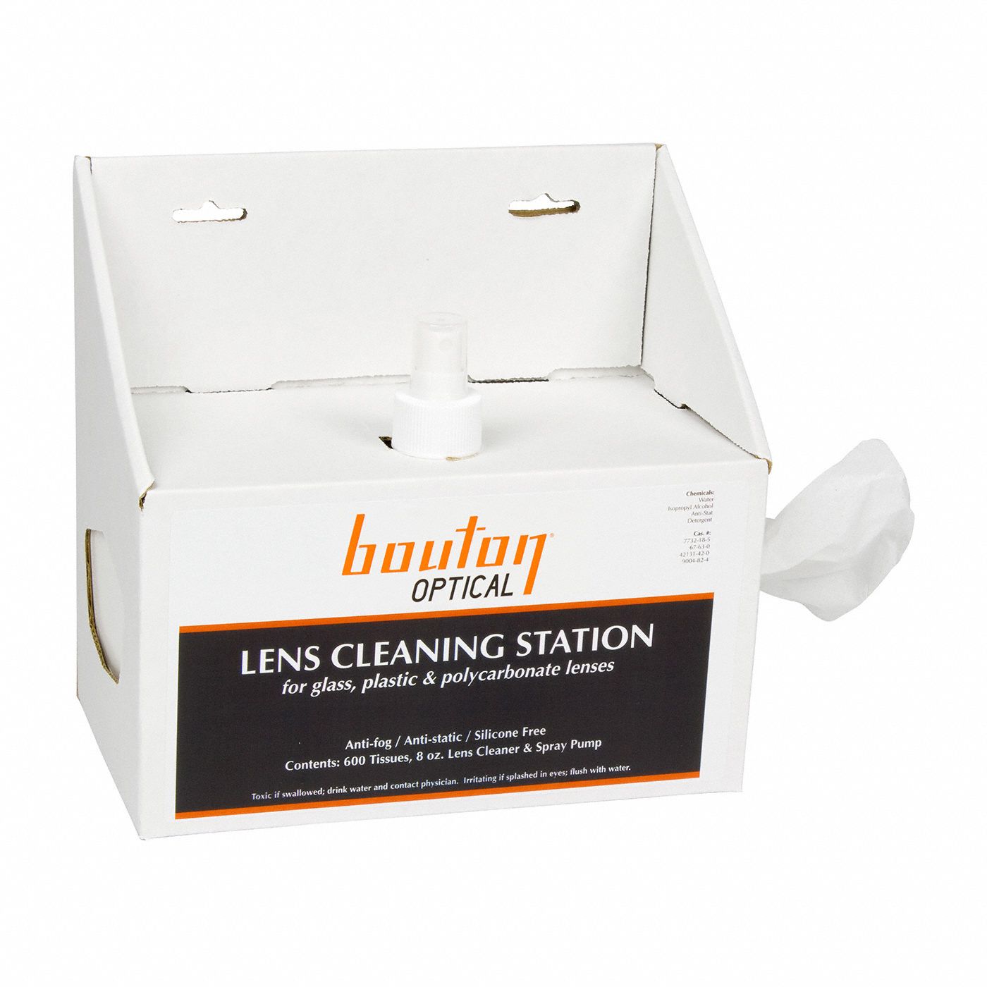 600 Wipe Count, Loose, Lens Cleaning Station,Disposable 41N472252