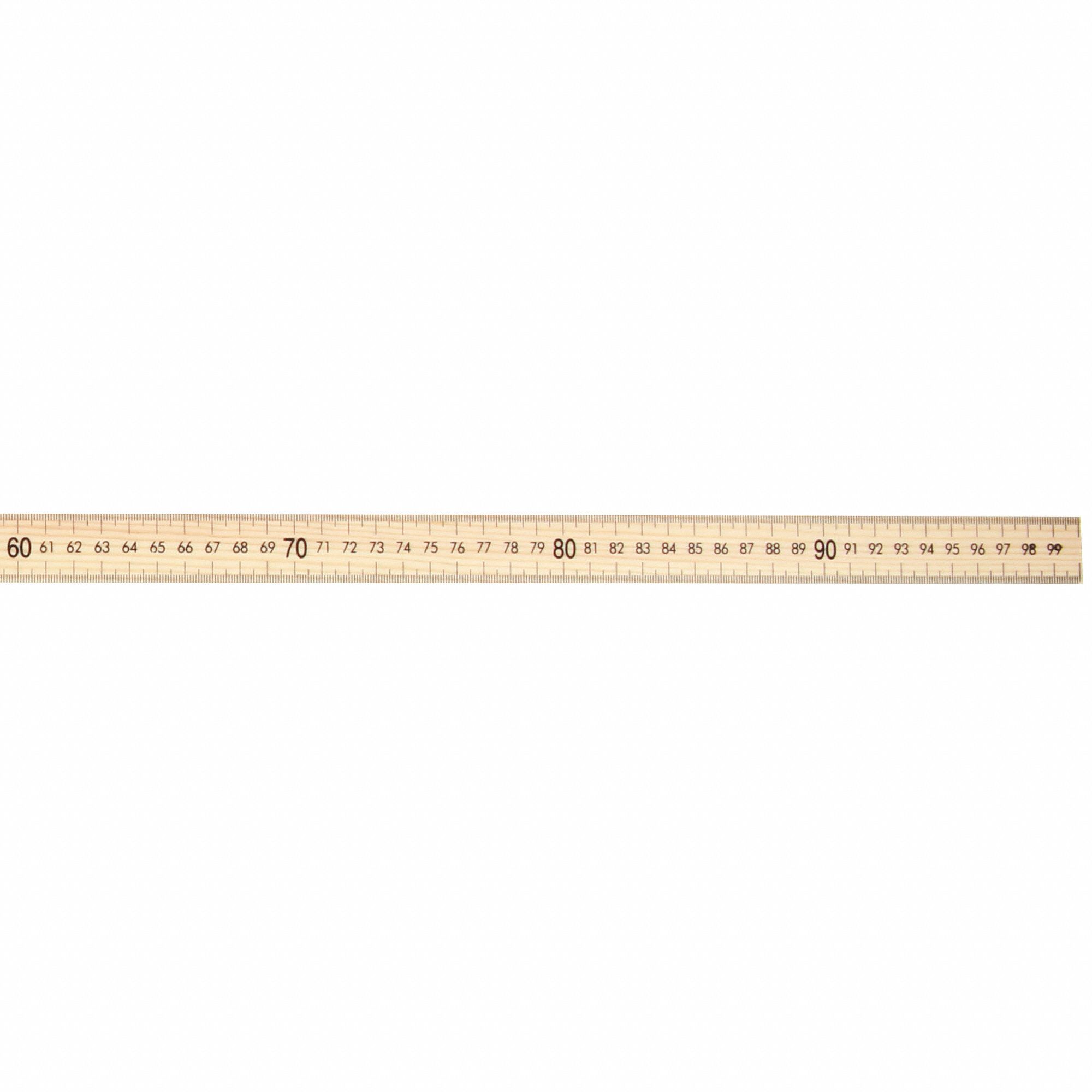 WESTCOTT Meter Stick Inch/Metric, 1/8 in, 39 1/2 in Lg (In.), 990 mm