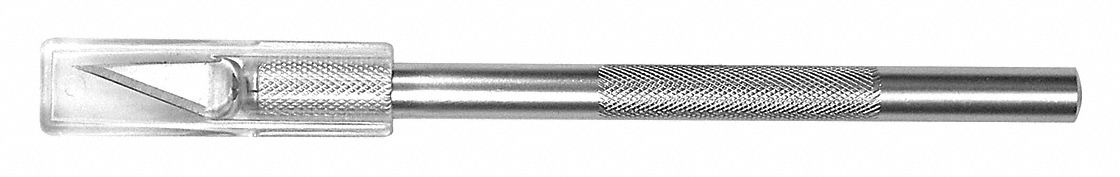 HOBBY KNIFE, TRIANGULAR, 1 IN BLADE L, 0.19 IN BLADE THICK, STEEL, 5 1/4 IN HANDLE L