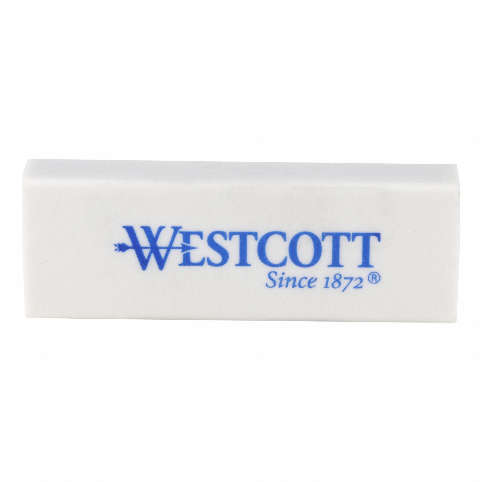 Block Eraser: Thermoplastic Rubber, White, Graphite Pencil, 2 PK