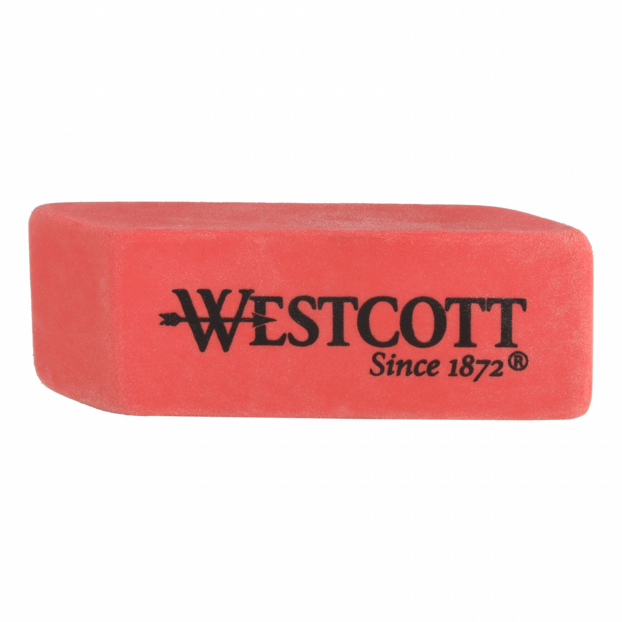 Block Eraser: Thermoplastic Rubber, Red, Graphite Pencil, 3 PK