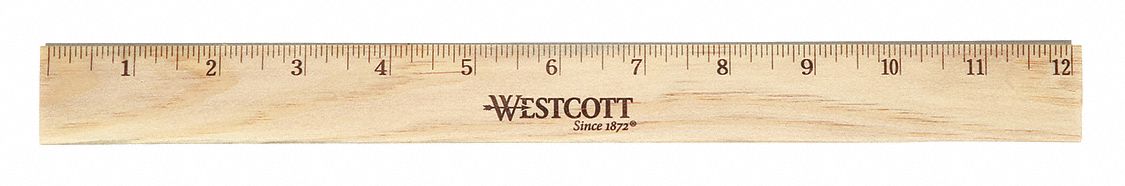 RULER,WOOD,12 IN