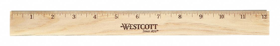 RULER,WOOD,12 IN