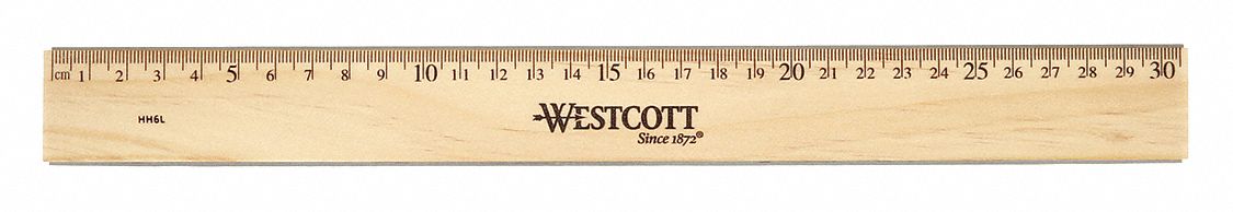 RULER,WOOD,12 IN