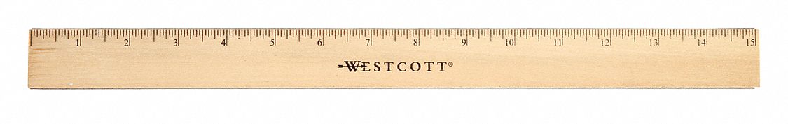 RULER,WOOD,15 IN