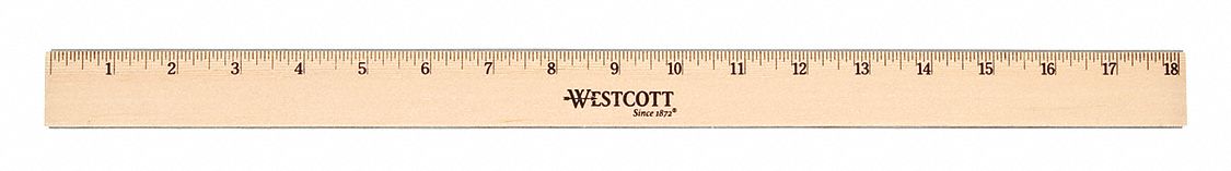 RULER,WOOD,18 IN