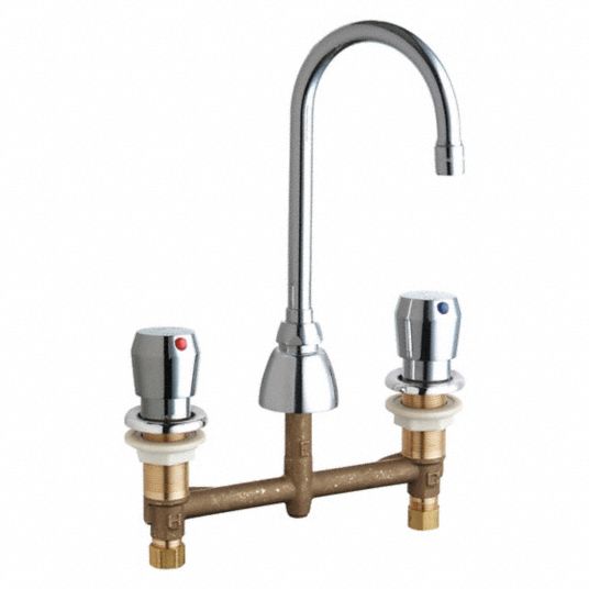 CHICAGO FAUCETS Gooseneck Bathroom Faucet Chicago Faucets, 786, Chrome