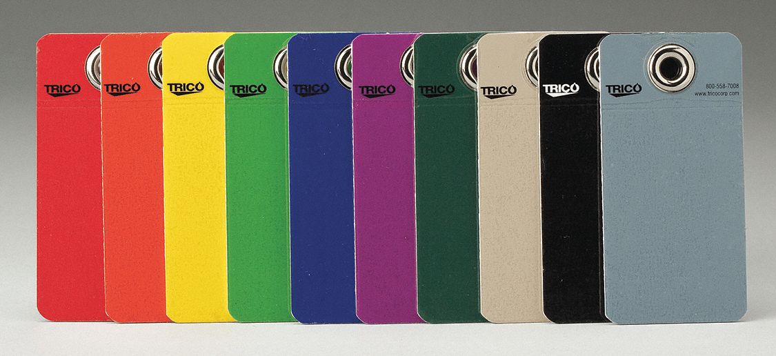 Tag: 2 in Wd, 4 in Ht, Black, Rectangle, Laminated, Plastic, Indoor/Outdoor, 0.063 in Thick, No Text