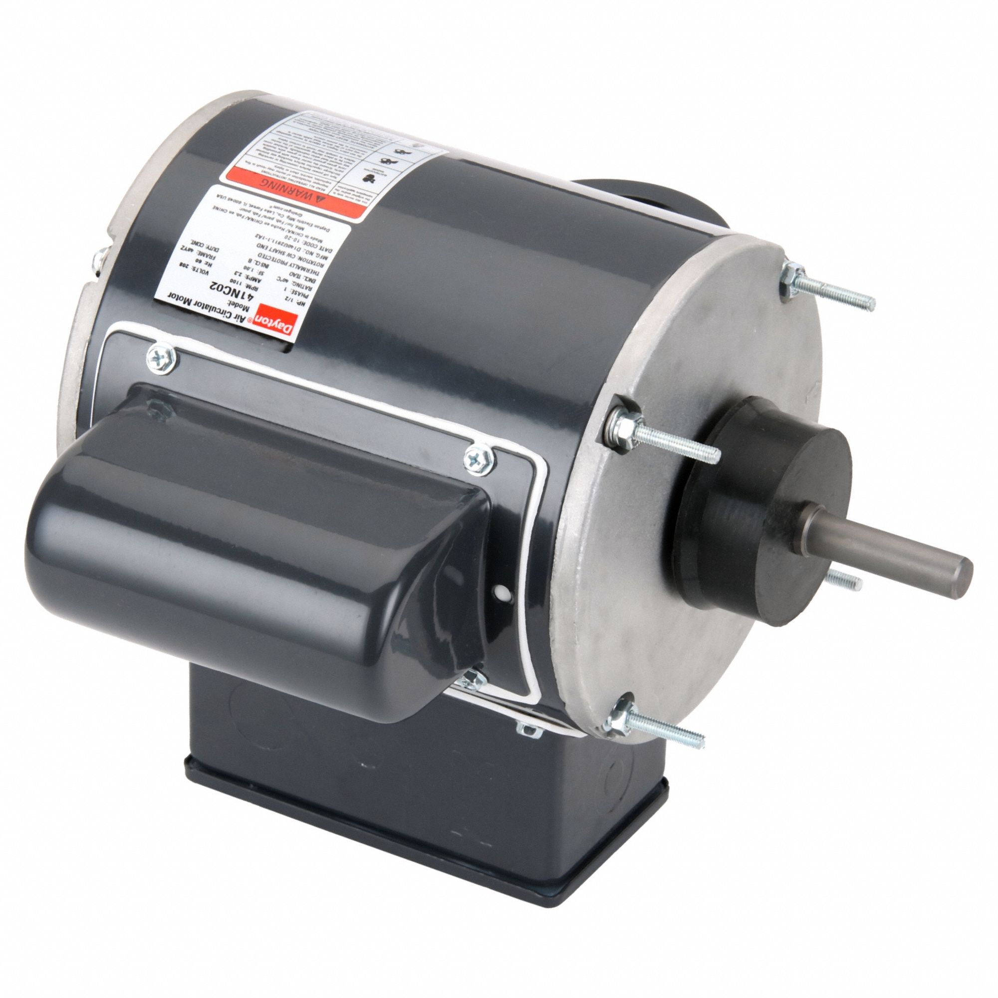 PEDESTAL FAN MOTOR, 1/2 HP, 1,100 NAMEPLATE RPM, 208 V AC, 48YZ FRAME, 2.3 FULL LOAD AMPS
