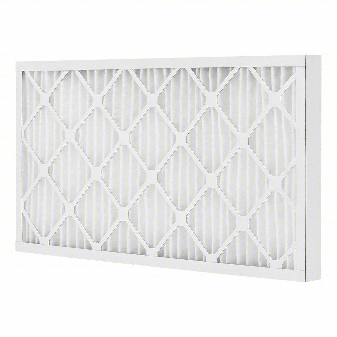 Pleated Air Filter: 30 in x 18 in x 2 in, MERV 8, Gen Use