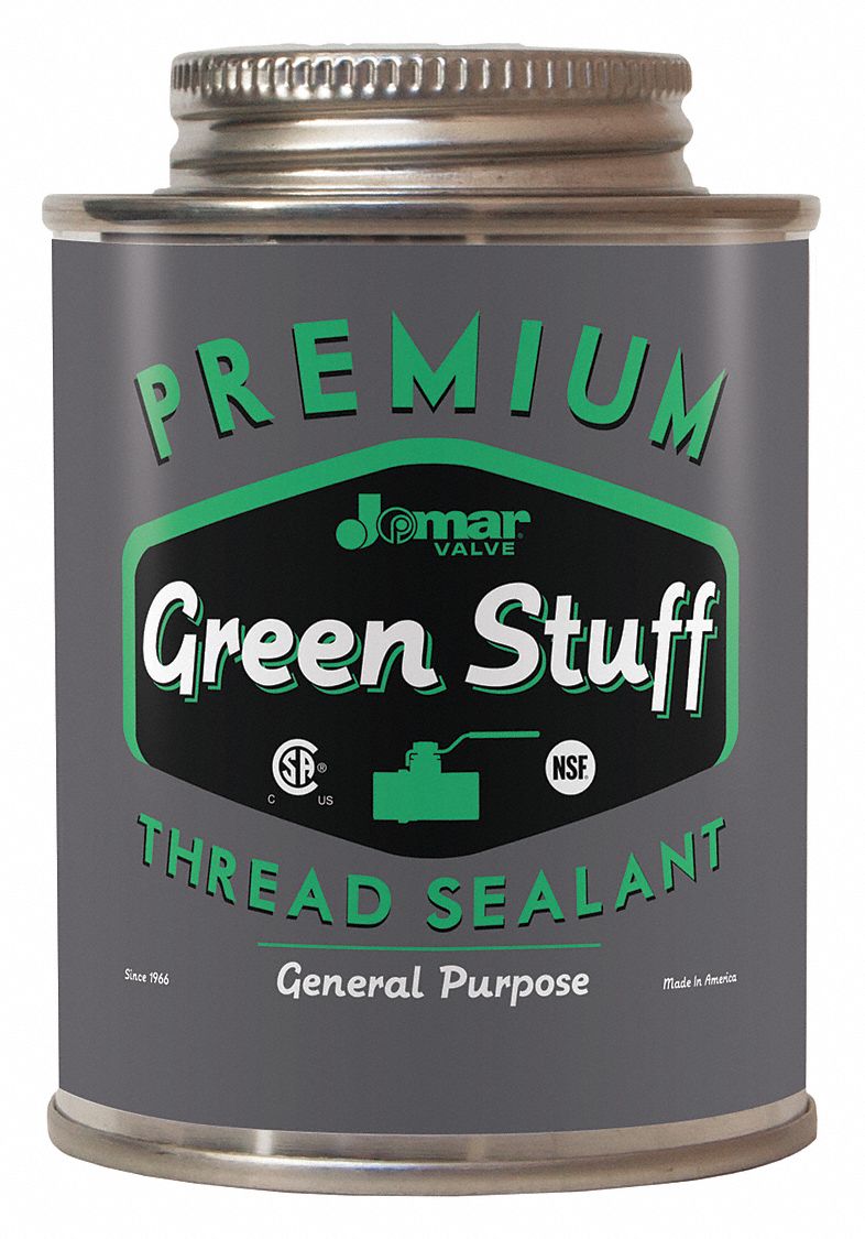 General Purpose Thread Sealant: 2 oz, Tube, Green, With 3,000 psi Gas Pressure