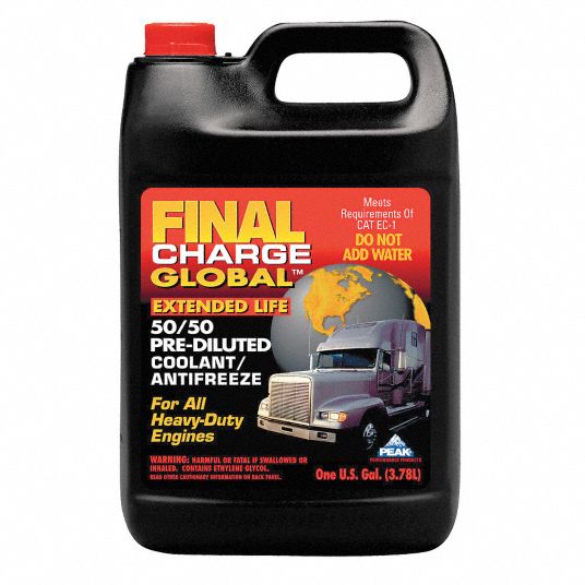 FINAL CHARGE Antifreeze Coolant 1 gal Size, Plastic Bottle, Readyto