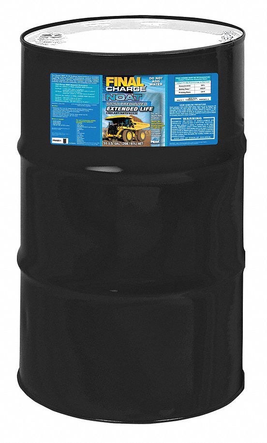Antifreeze Coolant, 55 gal, Drum, Dilution Ratio : Pre-Diluted, -34 °F Freezing Point (F)