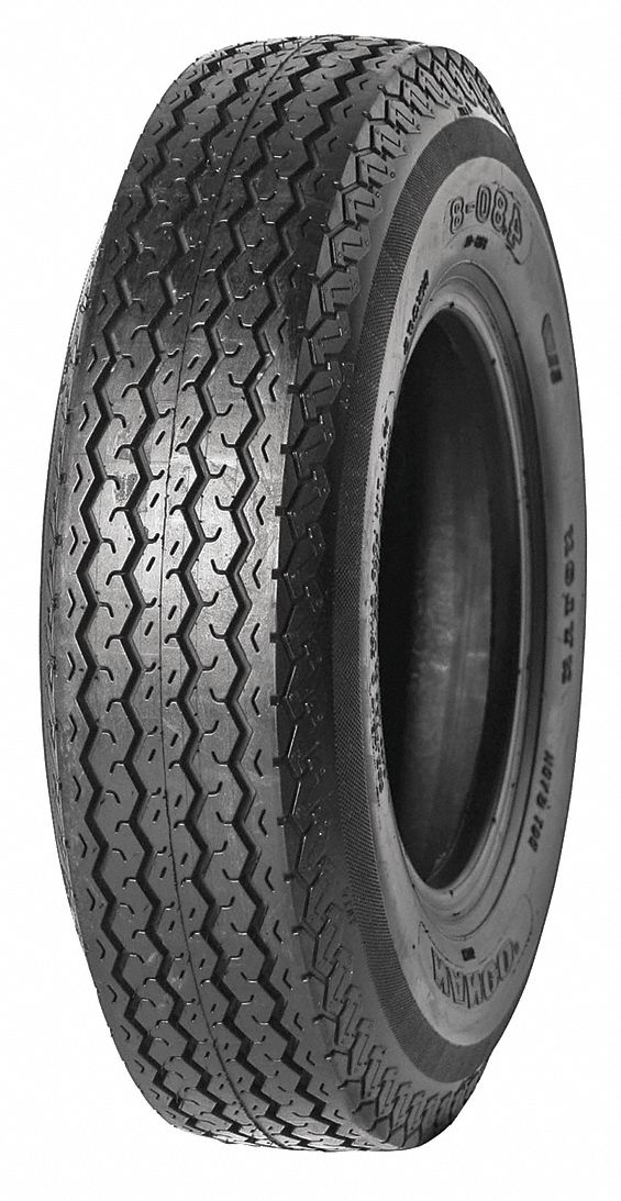 High Speed Trailer Tire: 4.80-8, 6 Ply, Rubber, Tread Pattern SU01