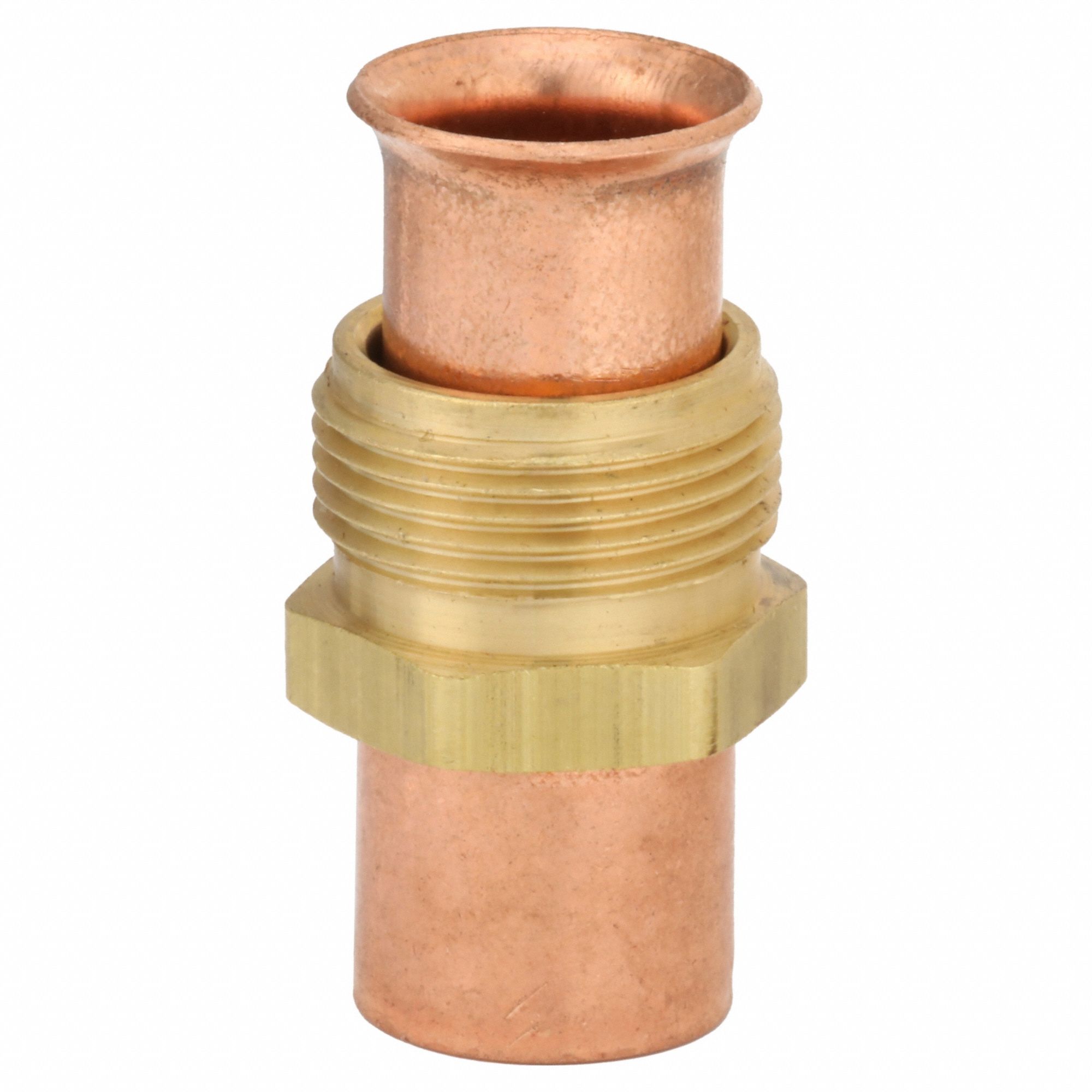 Inverted Flare Fitting: J Series, Straight Adapter, 1/2 in Female NPT, 1/2 in Tube, 1 11/16 in Lg