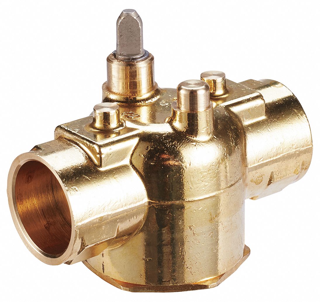 HYDRONIC GLOBE VALVE, 3½ CV FLOW RATE, 2-WAY, ½ IN SWEAT, SPRING RETURN, ON/OFF SIGNAL