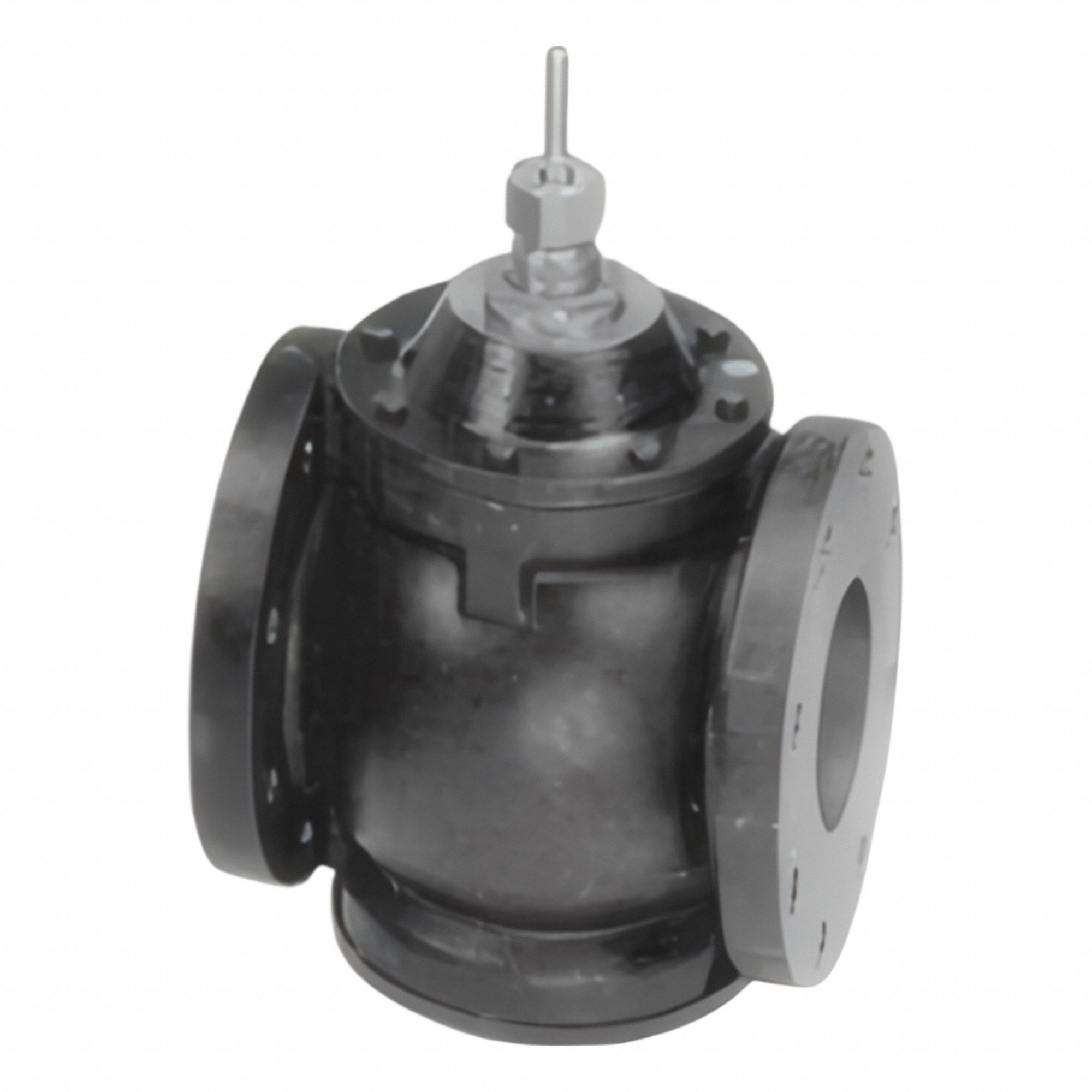 Hydronic Globe Valve: 2-Way, 150 CV Flow, 4 in Flanged, Cast Iron Body, Stainless Steel Stem, NC
