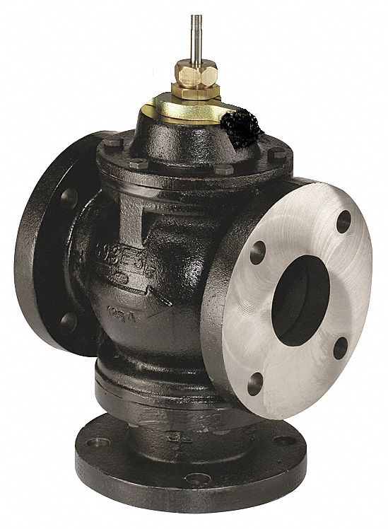 Johnson Controls V-4324-1005 3 way mixing valve 3/4" V-3000-1 Actuator 4-8 psig