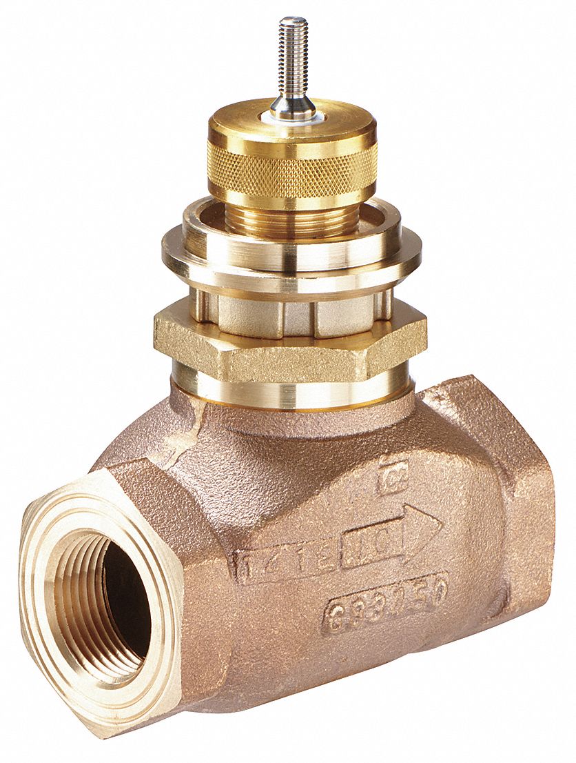 HYDRONIC GLOBE VALVE, 2-WAY, 11.6 CV FLOW, 1 IN FEMALE NPT, BRONZE BODY, STAINLESS STEEL STEM