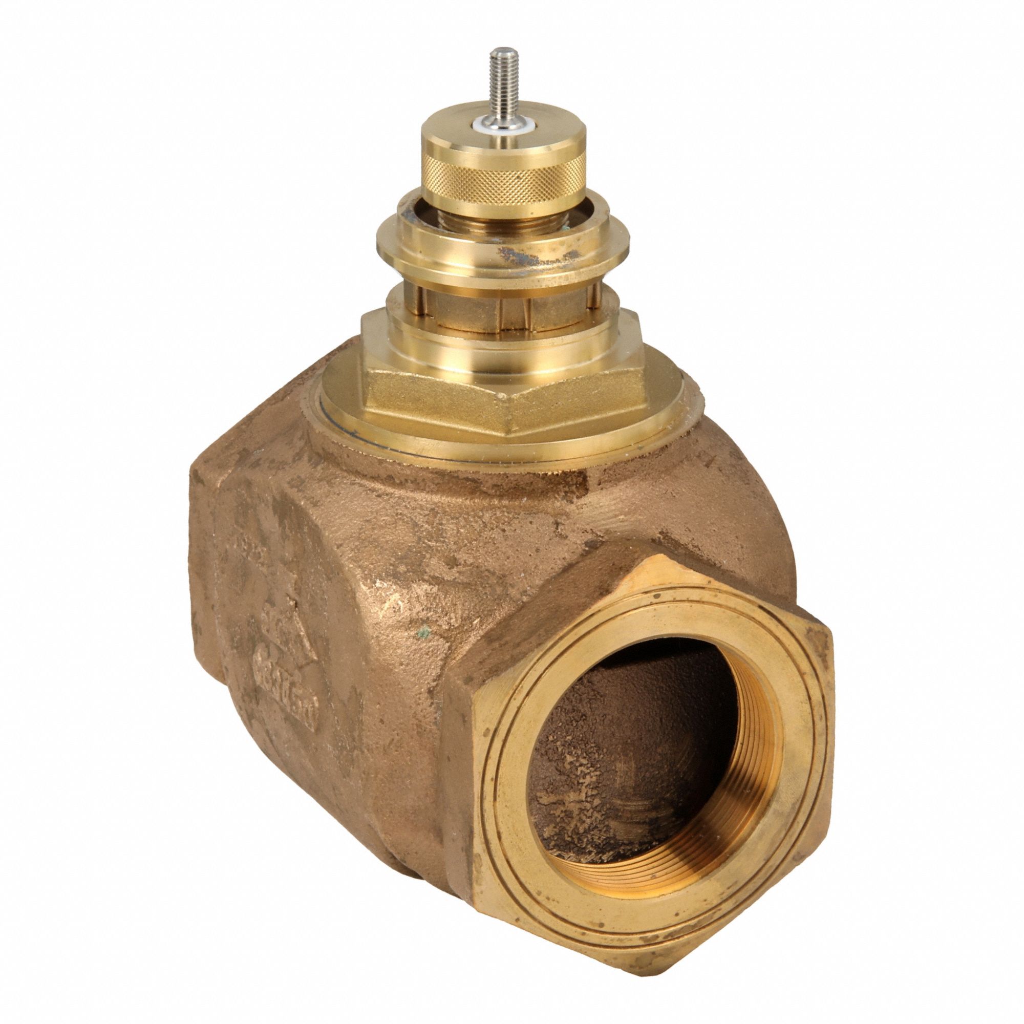 HYDRONIC GLOBE VALVE, 2-WAY, 46.2 CV FLOW, 2 IN FEMALE NPT, BRONZE BODY, STAINLESS STEEL STEM