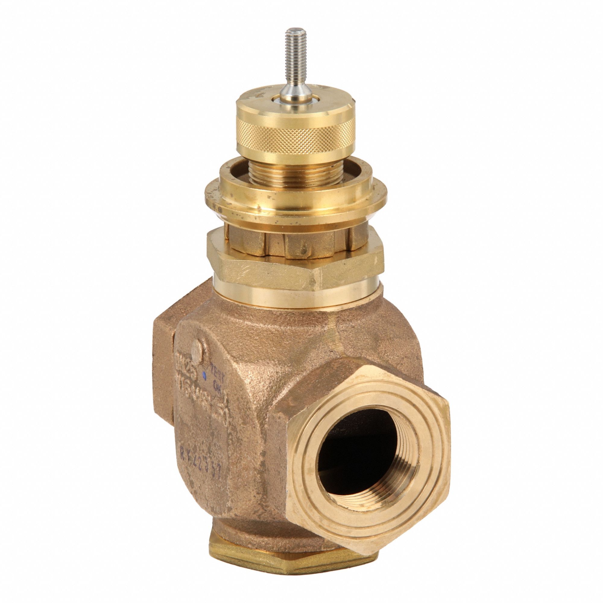 Hydronic Globe Valve: 2-Way, 11.6 CV Flow, 1 in Female NPT, Bronze Body, Stainless Steel Stem, NC