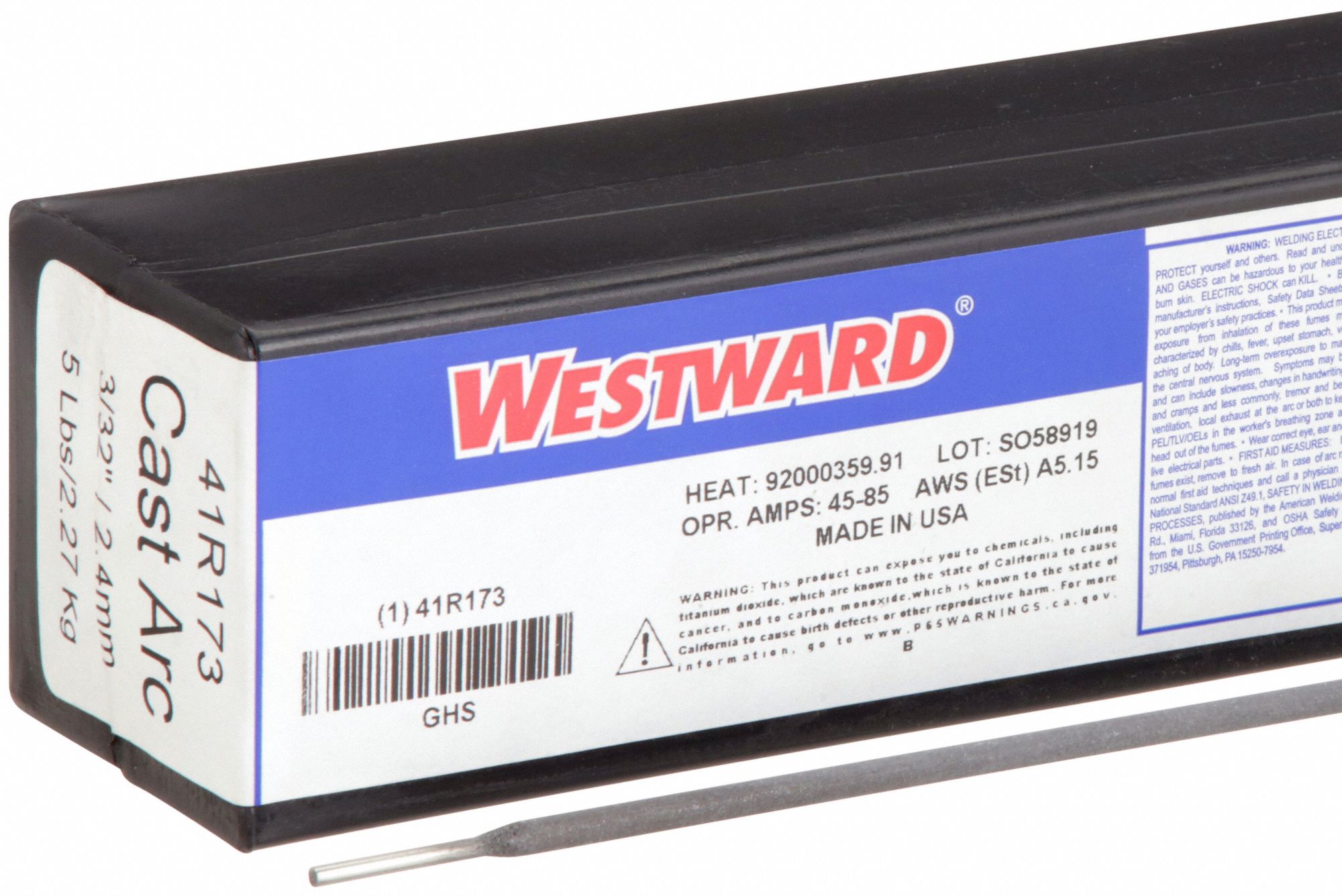 WESTWARD, Cast Iron, ESt, Stick Electrode 41R17341R173 Grainger