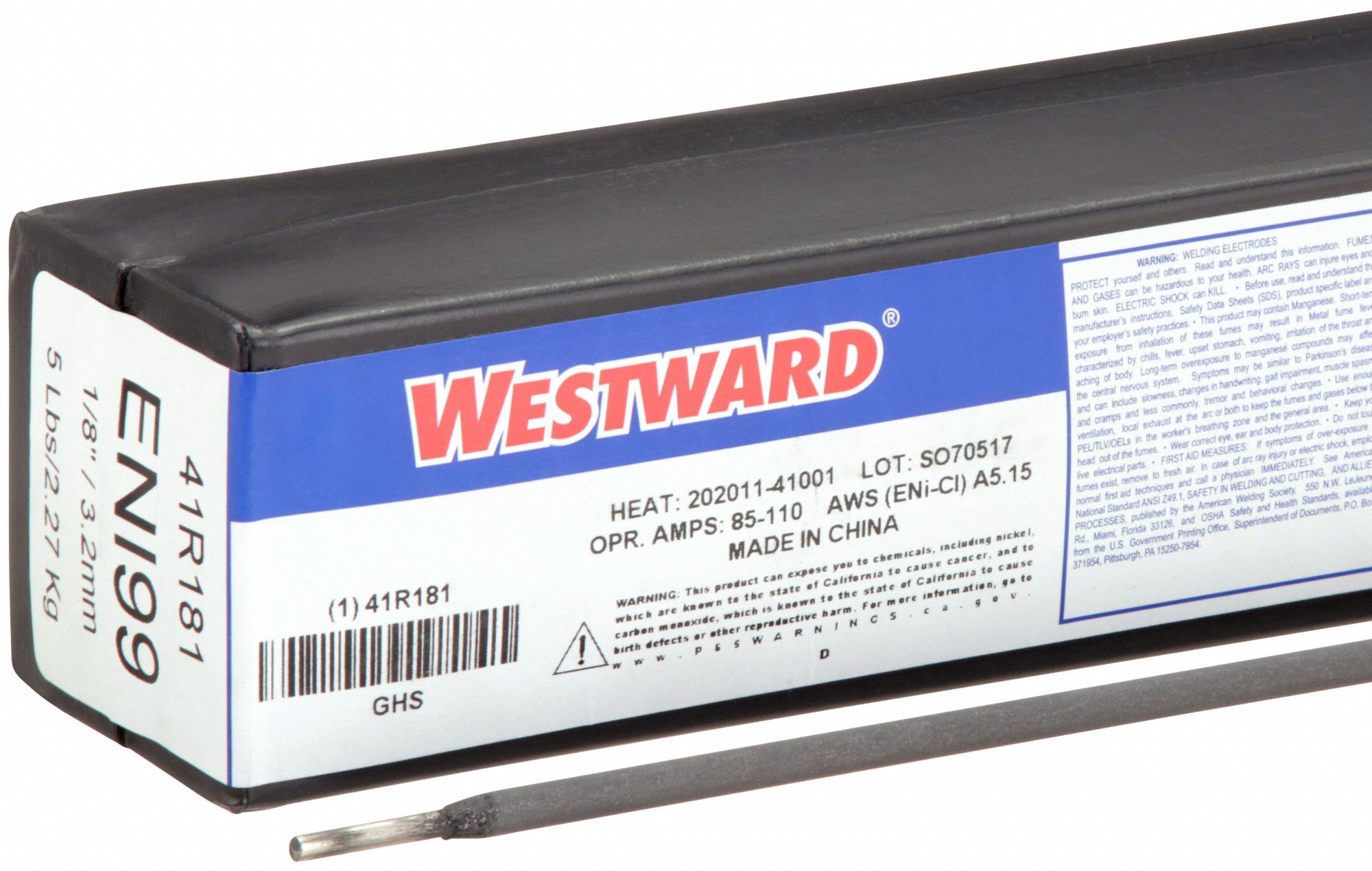WESTWARD, Cast Iron, ENiCl, Stick Electrode 41R18141R181 Grainger